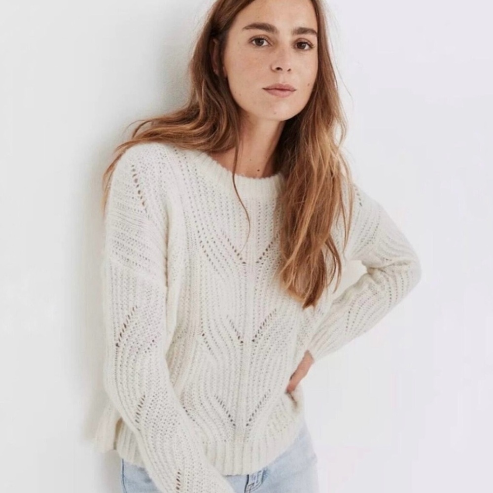 Madewell Women's Ivory Charley Pullover Sweater Size XS  $98